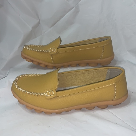 NABEIMEI Yellow Leather Loafers Size 39 us 6.5 - Picture 7 of 9